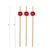 Red Ball Bamboo Skewers - 6 Inch - Pick On Us, LLC