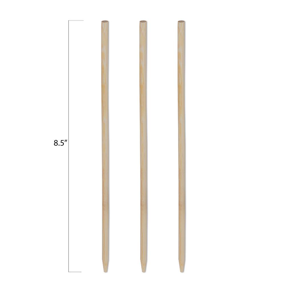 Round Bamboo Skewers - 8.5 inch - Pick On Us, LLC