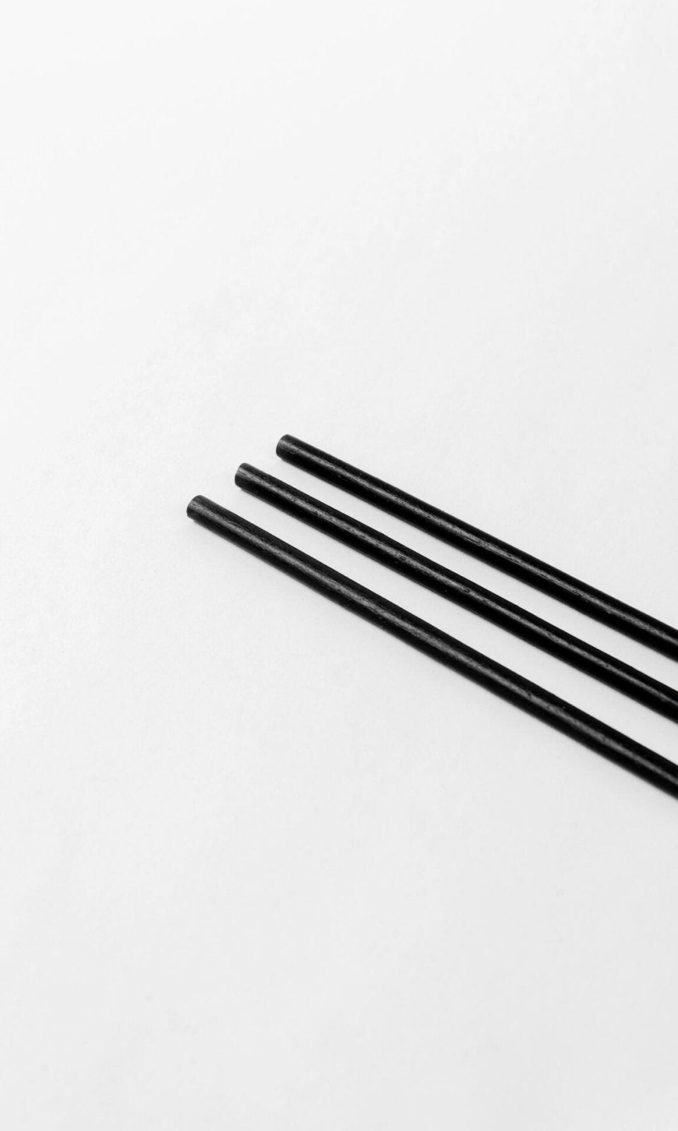 6 Black Flat Plastic Cocktail Stir Rods