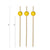 Yellow Ball Bamboo Skewers - 6 Inch - Pick On Us, LLC