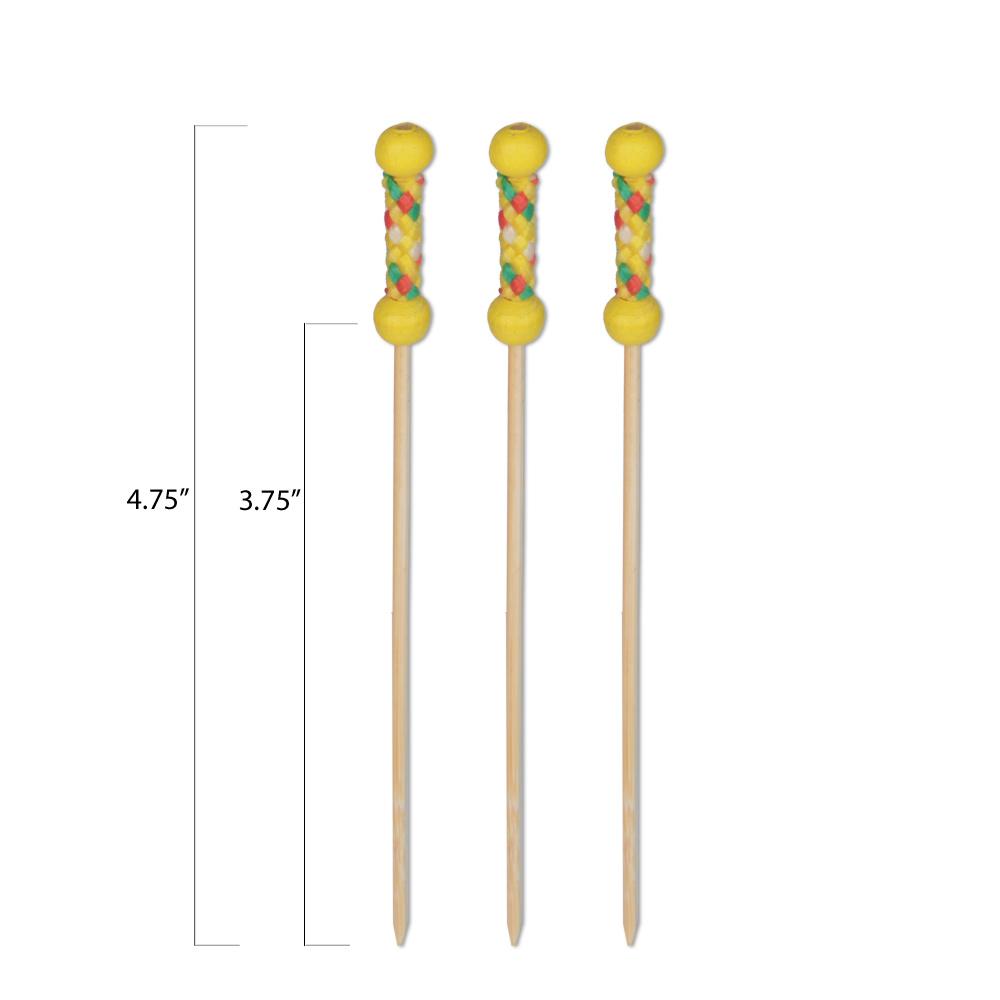 Yellow Braided Picks - 4.75 Inch - Pick On Us, LLC